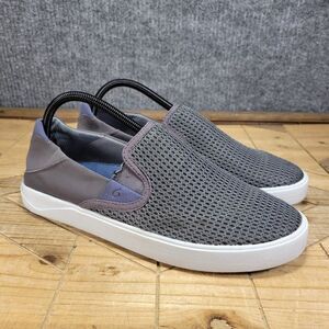 OluKai Mens Lae'Ahi Gray Casual and Fashion Sneakers 8.5 Medium (D) 10443 PVPV